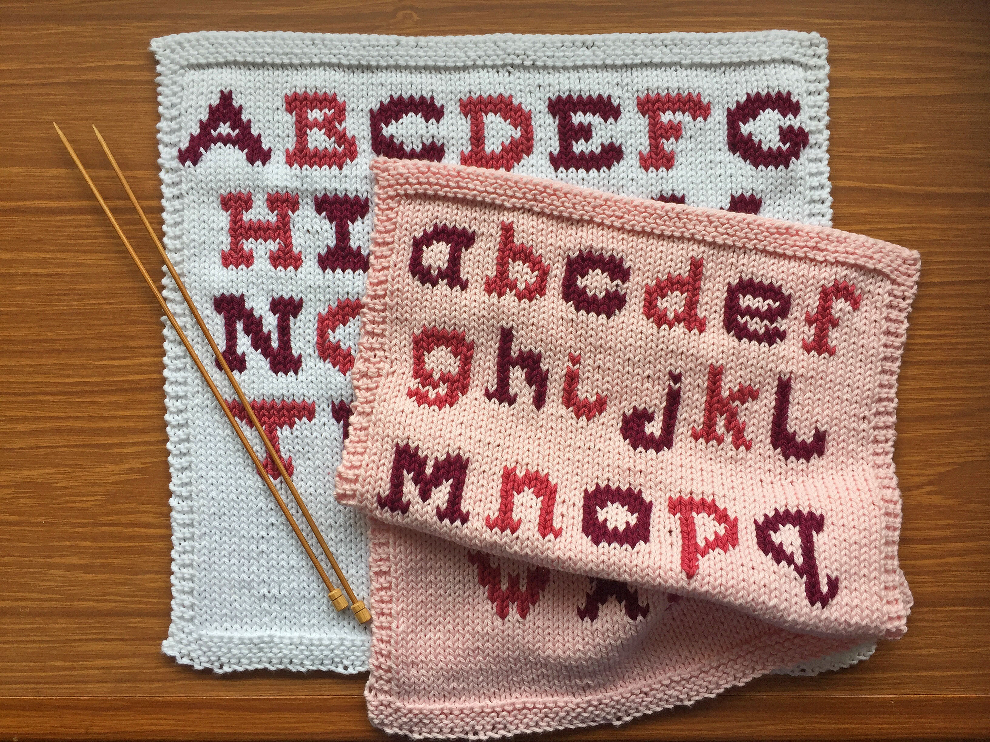 Knitting Alphabet Chart